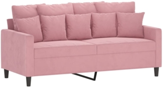 vidaXL 2-Sitzer-Sofa Rosa 140 cm Samt 359306
