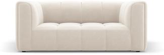 Micadoni Sofa Serena 2-Sitzer Samtstoff Hellbeige