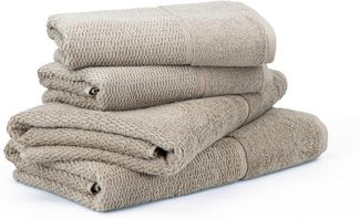 Möve for frottana Handtuch Set Pearl, Walkfrottier (Set, 4-St), Set: 2x Handtuch 50/100 und 2x Badetuch 67/140cm