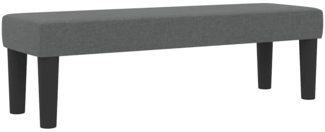 vidaXL Boxspringbett mit Matratze Dunkelgrau 160 x 200 cm Stoff 3344080