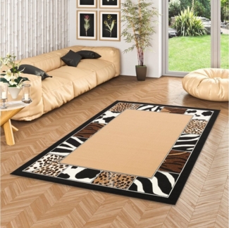 Pergamon Designteppich Trendline Teppich Afrika Bordüre Beige, Rechteckig, Höhe: 8 mm