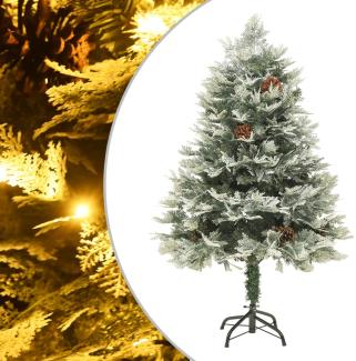 vidaXL Weihnachtsbaum mit Beleuchtung und Kiefernzapfen Grün 150 cm 344296