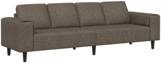 vidaXL Sofa Set Dunkelgrau Faux Wildleder 3335110
