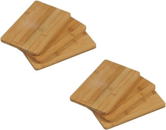 KESPER | Frühstücksbrettchen | Bambusholz | 6er Pack | robust & langlebig | perfekt für den täglichen Gebrauch