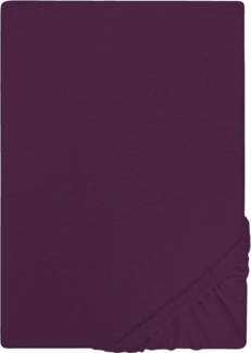 Castell Jersey-Stretch-Spannbetttuch 0077113, dunkel violett, 1x 120x200 cm