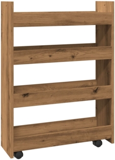 vidaXL Aufbewahrungswagen Schmal 4 Etagen Artisan-Eiche Holzwerkstoff 855267