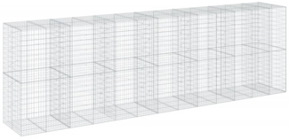 vidaXL Gabione mit Deckel 650x100x200 cm Verzinktes Eisen 3295236