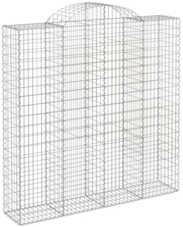 vidaXL Gabione mit Hochbogen 200x50x200/220 cm Verzinktes Eisen 153500