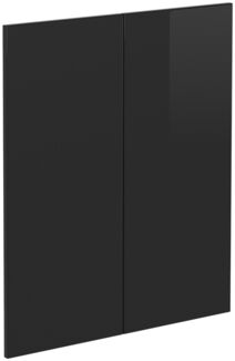 Küchenfront R-Line Schwarz Hochglanz 59.2 x 71.3 cm Möbelfront für den Unterschrank Vicco