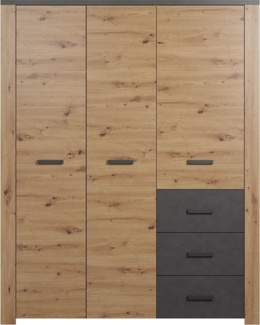 Kleiderschrank Franka / Follow , Holzwerkstoff , Holzfarben , 171 x 214 x 60 cm