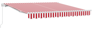 vidaXL Manuelle Einziehbare Markise Rot und Weiß Gestreift 300x250 cm 3329979