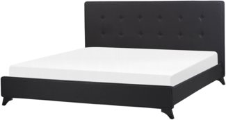 Polsterbett schwarz Lattenrost 180x200 cm AMBASSADOR