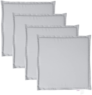 vidaXL Garten-Sitzkissen 4 Stk. Hellgrau 45 x 45 x 2 cm Quadratisch
