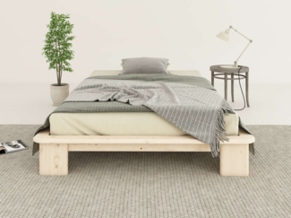 Home affaire Futonbett Peregrin, Bett, Bettgestell, Massivholzbett, inklusive Lattenrost, aus massiver Kiefer, FSC®