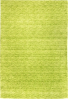 Morgenland Gabbeh Teppich - Softy - Uni - rechteckig - 250x200 - Lindengrün
