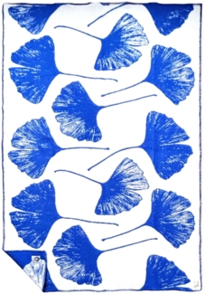 WoolOnly Wendedecke Wolldecke Plaid aus Norwegischer Wolle 130x200 cm (Ginkgo Princess Blue)