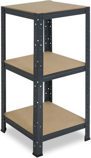 shelfplaza HOME 100x50x50 cm Schwerlastregal in anthrazit mit 3 Böden und 175 kg Traglast pro Boden