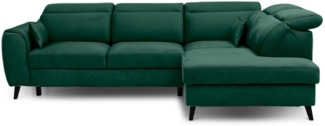Eltap Noble Ecksofa (Nube 35) Seite rechte, Dunkelgrün, 201 x 100 x 255 cm