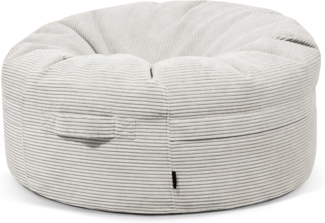 Sitzsack ‘Roll 105‘, Bezugstoff - Waves, 100% Polyester, Snow, 50x105x105 cm.