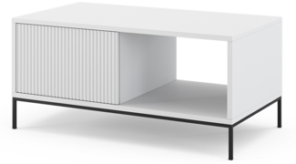 Couchtisch Eliza Weiß 90 x 50 cm mit einer Schublade Vicco