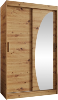 Kleiderschrank Waluri 120 cm (Farbe: Artisan Eiche, mit zwei Schubladen)