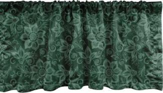 Abakuhaus Scheibengardine Vorhang Volant für Küche Schlafzimmer Dekor mit Stangentasche, Microfaser, Antique Oriental Paisley-Muster