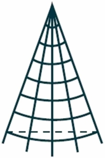 LED Tannenbaum Galaxy 300 cm | 480 warmweiße LEDs | konisch rund mit Aufstellmast | horizontale & vertikale Anordnung | Timer 6/18h | Weihnachtsdeko außen wetterfest