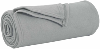 Überwurfdecke, Wohndecke Grau 170x130 cm Fleece