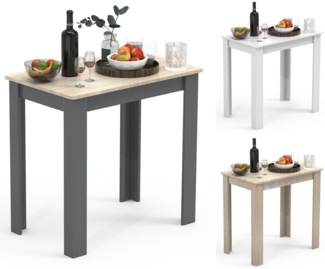 VCM Esstisch Esal 918341 Sonoma-Eiche H. 76 x B. 80 x T. 50 cm