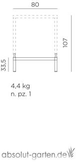 Tisch Cube Kunststoff (tabacco 80 x 80 cm 80 x 80 x 33,5 cm )