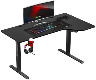 Huzaro Hero 9.1 Ecke gaming elektrischer Schreibtisch in schwarz