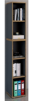 VCM Aktenregal Holz Büro Regal Bücher Ordner Salia 5fach B. 30 cm