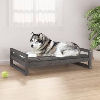 vidaXL Hundebett 105,5x75,5x28 cm Massivholz Kiefer, Grau