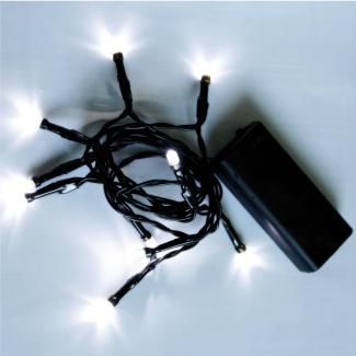 Lichterkette 10er LED Batterie weiß Innen Deko Licht Weihnachtslichterkette