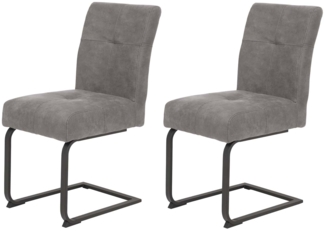 2er Set Schwingstuhl Luise - Vintage Grau