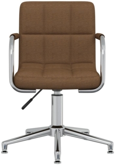 vidaXL Esszimmerstuhl Drehbar Braun Stoff 3088065