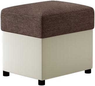 Pouf R2, Fußhocker, Braun