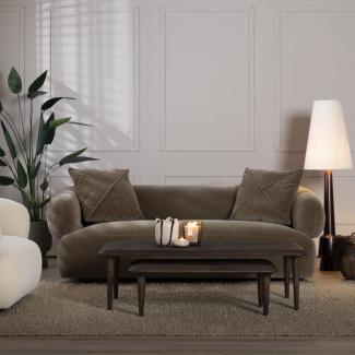 Bronx71 Samt Sofa Palermo 3-Sitzer braun