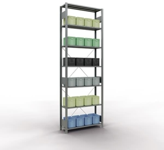 Schulte Regal MULTIplus150 12732 Grund 3.000x1.000x300mm 7 Böden verzi