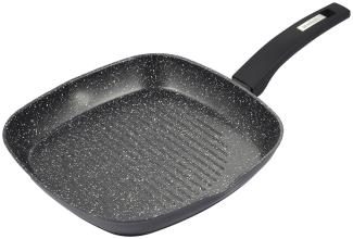 Grillpfanne Ø28cm Steakpfanne Fischpfanne Pfanne braten Induktion für alle Herdarten Marble Schwarz