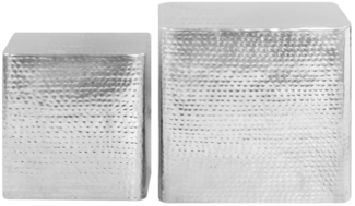 vidaXL Couchtische 2 Stk. Silbern Aluminium 246504