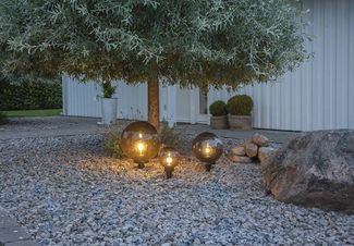 Eglo 900203 Strahler MONTEROLLO SMOKE E27 schwarz H:44cm Ø:40cm mit Kabel+Stecker IP44