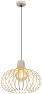 Pendelleuchte, Metallstäbe, creme, sand, E27, H 150 cm