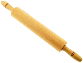 Teigroller I Merdane I Profi Nudelholz mit Griff I Nudelholz als Backzubehör für Pizza, Kekse, Pasta Holz-Küchenhelfer zum Ausrollen 44cm