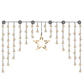 HI Lichtervorhang Sterne Fairy 90 LEDs 438366