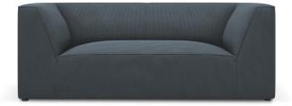 Micadoni 2-Sitzer Sofa Ruby | Bezug Blue | Beinfarbe Black Plastic