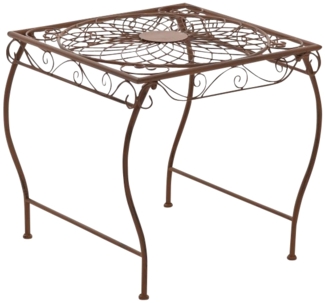 CLP Garten Eisentisch Zarina, eckig, 50 x 45 cm,antik braun