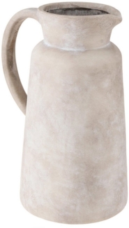 Viana Übertopf Deko Krug Keramik Beige Ø16cm H29cm Vase Henkelkanne