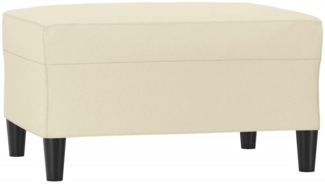 vidaXL Fußhocker Creme 70x55x41 cm Kunstleder 349312
