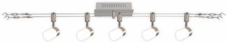 LED Seilsystem stahl blank Näve Tony Spot 2x5 m 5 flg. 320lm